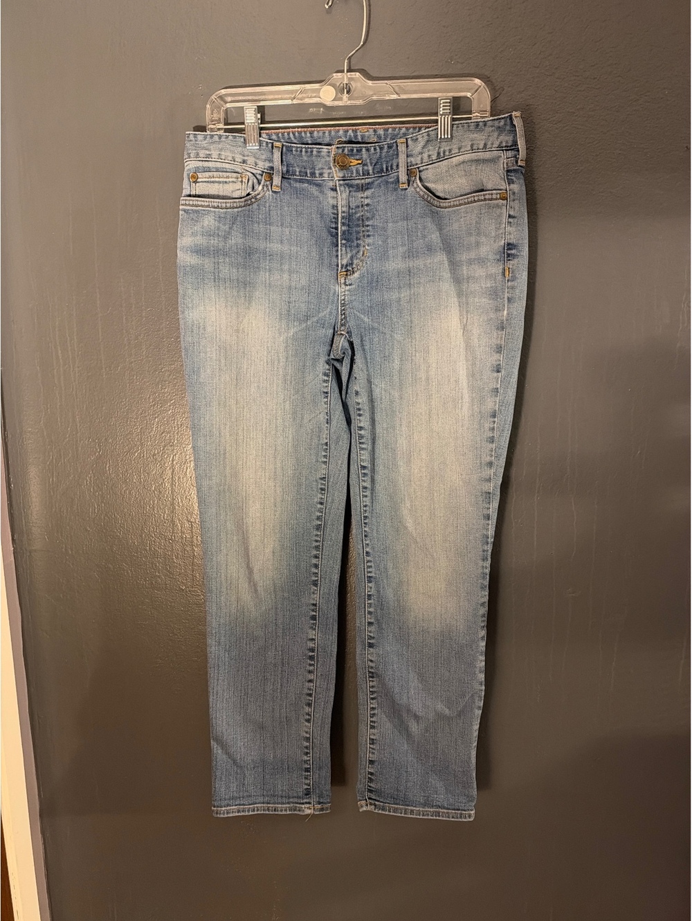 Eddie Bauer Slightly Curvy Women's Light Blue Skinny Jeans 16